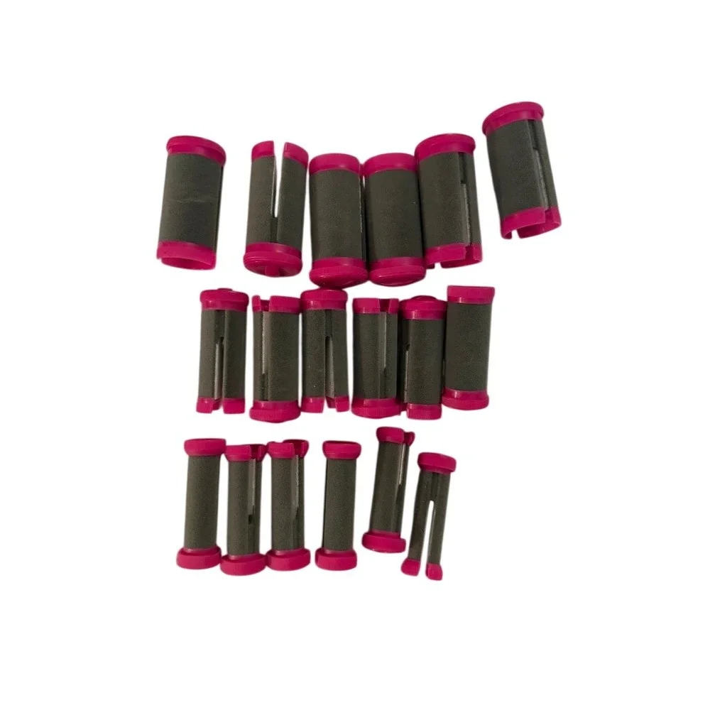 Conair Xtreme Instant Heat Ceramic Hot Rollers Replacements Lot of 18 Pink Gray